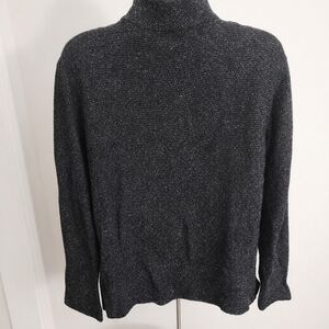 Feb - Eileen Fisher Textured Knit Button Front Jacket Cardigan Gray Womens